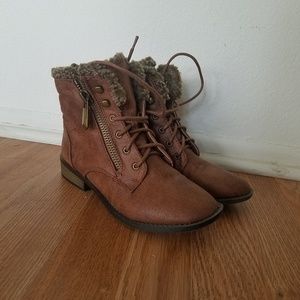 Qupid Lace up Booties